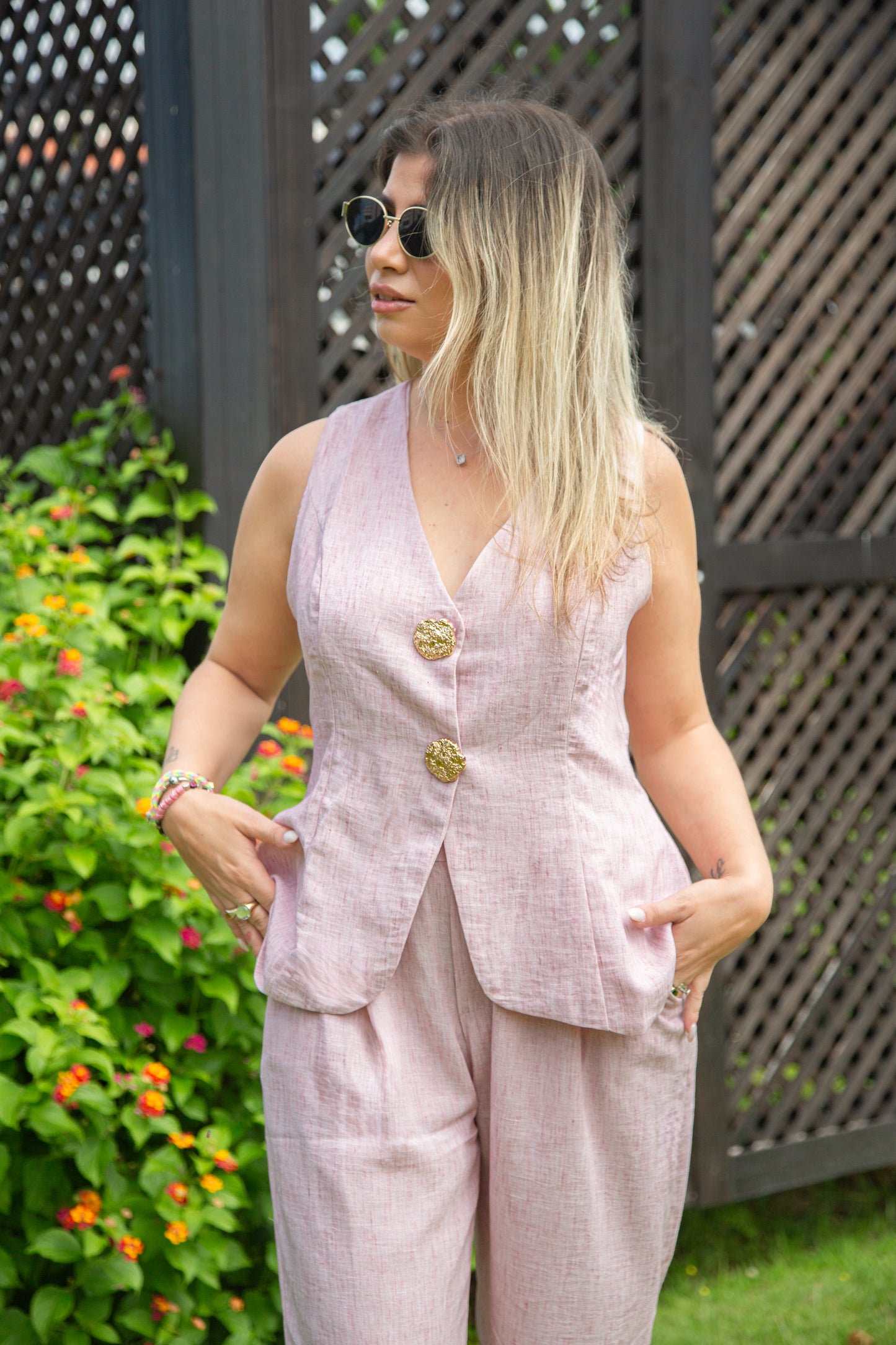 Conjunto Veneza Rosa